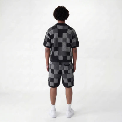 Ensemble jacquard damier