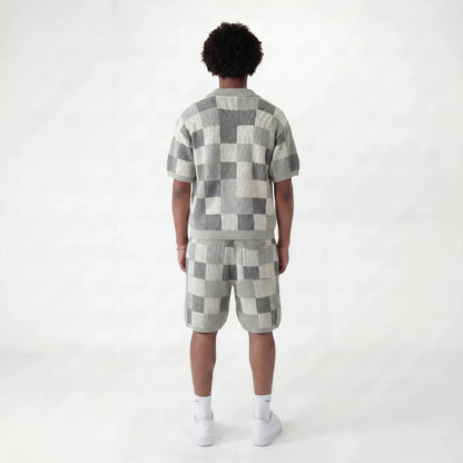 Ensemble jacquard damier