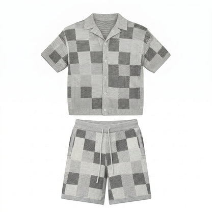 Ensemble jacquard damier